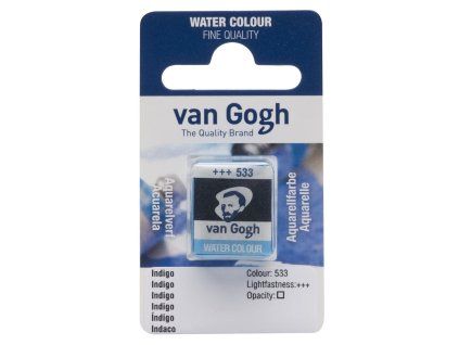 Akvarelová barva v půlpánvičce Van Gogh - 533 Indigo