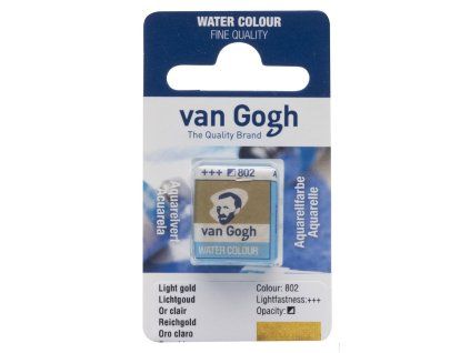 Akvarelová barva v půlpánvičce Van Gogh - 802 Light Gold