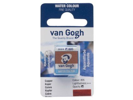 Akvarelová barva v půlpánvičce Van Gogh - 805 Copper