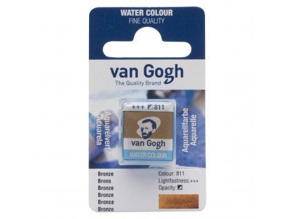 Akvarelová barva v půlpánvičce Van Gogh - 811 Bronze