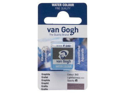 Akvarelová barva v půlpánvičce Van Gogh - 840 Graphite