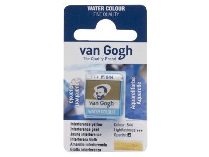 Akvarelová barva v půlpánvičce Van Gogh - 844 Interference Yellow