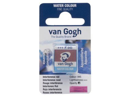 Akvarelová barva v půlpánvičce Van Gogh - 845 Interference Red