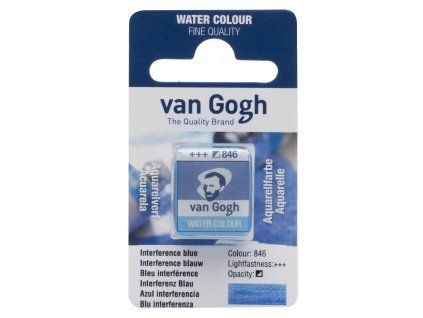 Akvarelová barva v půlpánvičce Van Gogh - 846 Interference Blue