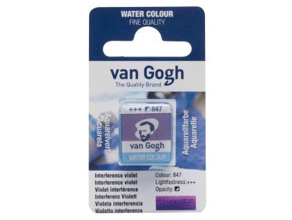 Akvarelová barva v půlpánvičce Van Gogh - 847 Interference Violet