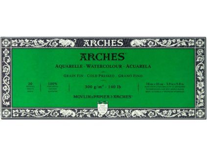 Arches Skicák v lepené vazbě 10 x 25 cm, 300g, 20 listů, CP