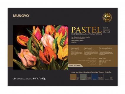 Skicák pro pastely Mungyo tmavé tóny A4, 160g, 30 listů