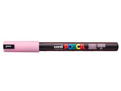 Akrylový fix Posca s kovovým hrotem PC 1MR 0,7 mm, light pink 51