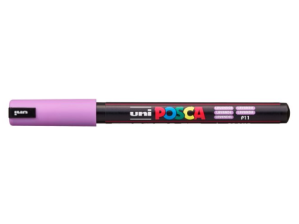 Akrylový fix Posca s kovovým hrotem PC 1MR 0,7 mm, lavender P11