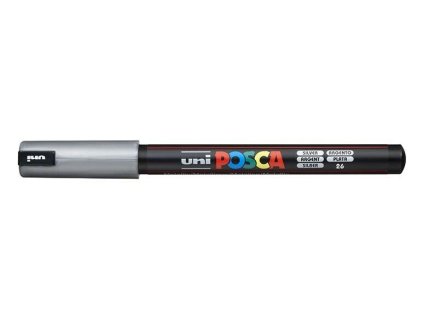 Akrylová fixka Posca s kovovým hrotom PC 1MR 0,7 mm, Silver 26