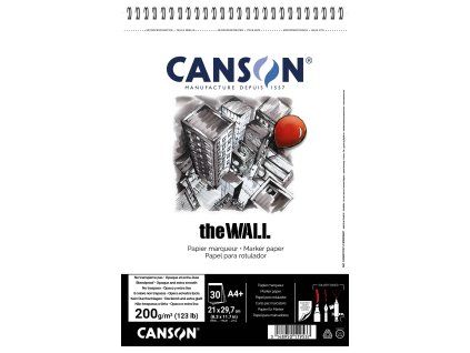 Skicár Canson The Wall Marker v krúžkovej väzbe A4, 200 g/m², 30 listov