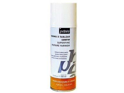 Pébéo Jemný lesklý lak ve spreji pro olejomalbu 200 ml