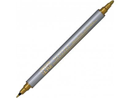 Kuretake ZIG Writer oboustranný fix metalický zlatý
