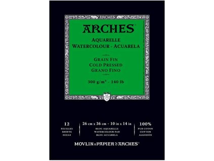 Arches Skicák v lepené vazbě 26 x 36 cm, 300g, 12 listů, CP