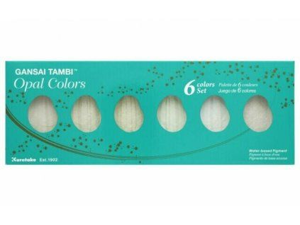 Sada akvarelových barev Gansai Tambi Opal Colors 6 ks