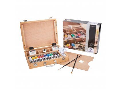 Sada olejových barev Van Gogh v kufříku s příslušenstvím Basic 10 x 40 ml