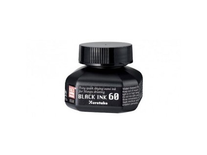 Černý inkoust Black Ink 60 Kuretake (60 ml)
