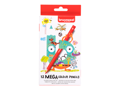 Sada pastelek Bruynzeel Mega Colour 12 ks