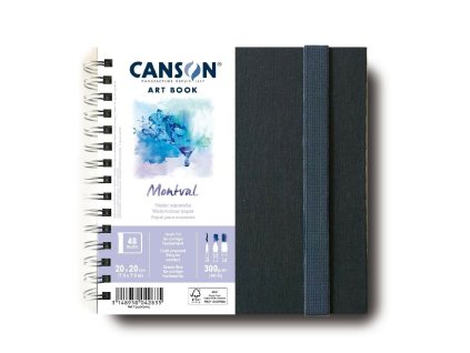 Art Book Canson Montval Skicák v pevné kroužkové vazbě 20x20 cm, 300 g, 24 listů