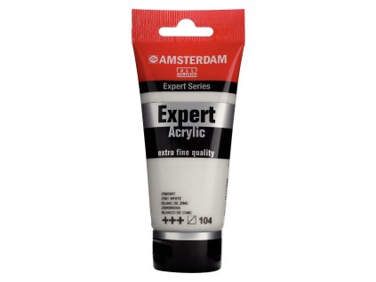 Akrylová barva Amsterdam Expert - 104 Zinc White (Objem 75 ml)