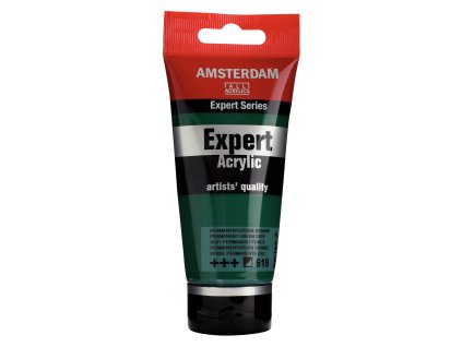 Akrylová barva Amsterdam Expert - 619 Permanent Green Deep (Objem 75 ml)