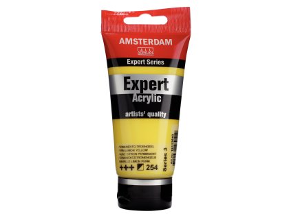 Akrylová barva Amsterdam Expert - 254 Permanent Yellow Lemon (Objem 75 ml)