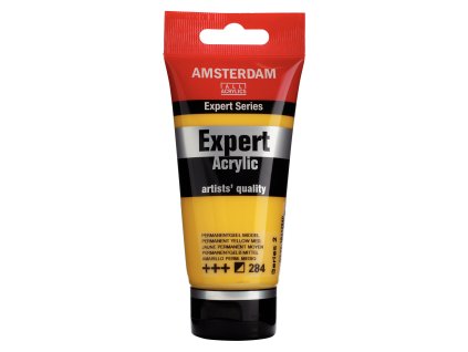 Akrylová barva Amsterdam Expert - 284 Permanent Yellow Medium (Objem 75 ml)