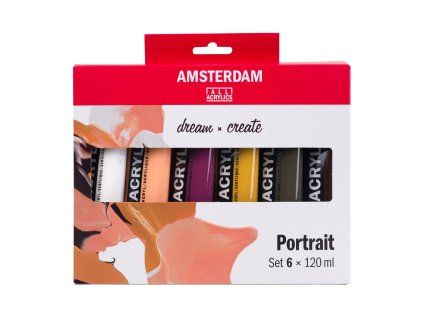 Sada akrylových barev Amsterdam Standard Portrait 6 x 120 ml