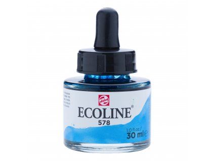 32304 akvarelovy inkoust ecoline 578 sky blue cyan