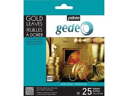 Zlaté kovové listy Gédéo Mirror 14×14cm 25 ks