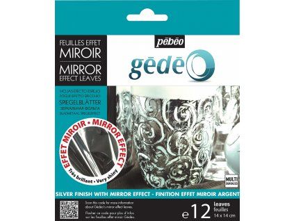 Stříbrné kovové listy Gédéo Mirror 14×14cm 12 ks - odstín 50