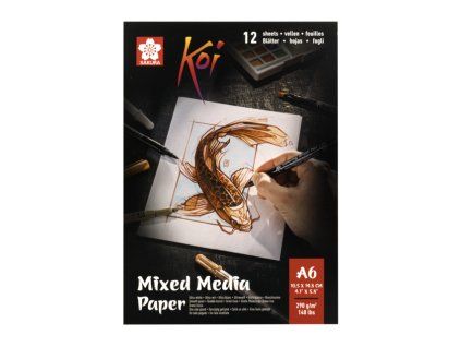 32774 1 skicak koi mixed media v lepene vazbe a6 290g 12 listu
