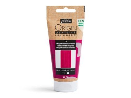 Akrylová barva Pébéo Origin Acrylics - 10 Quinacridone Magenta (Objem 60 ml)