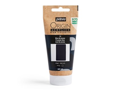 Akrylová barva Pébéo Origin Acrylics - 15 Prussian Blue (Objem 60 ml)