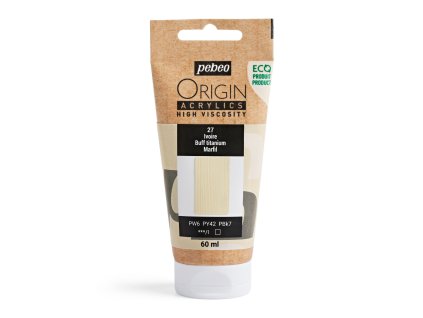 Akrylová barva Pébéo Origin Acrylics - 27 Buff Titanium (Objem 60 ml)