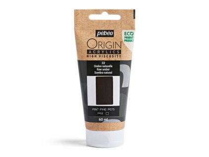 Akrylová barva Pébéo Origin Acrylics - 33 Raw Umber (Objem 60 ml)