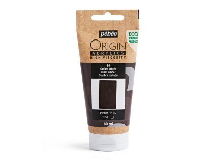 Akrylová barva Pébéo Origin Acrylics - 34 Burnt Umber