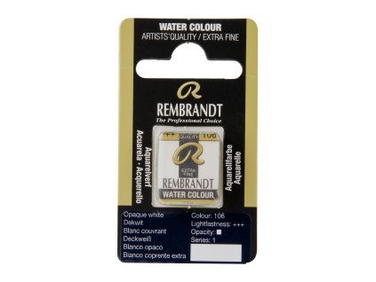 Akvarelová barva v půlpánvičce Rembrandt - 106 Opaque White