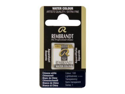Akvarelová barva v půlpánvičce Rembrandt - 108 Chinese White