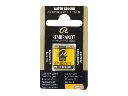 Akvarelová barva v půlpánvičce Rembrandt - 209 Cadmium Yellow