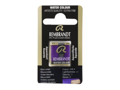 Akvarelová barva v půlpánvičce Rembrandt - 548 Blue Violet