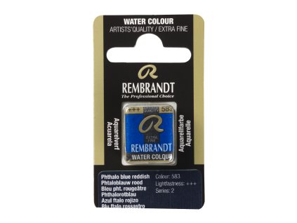 Akvarelová barva v půlpánvičce Rembrandt - 583 Phthalo Blue Reddish