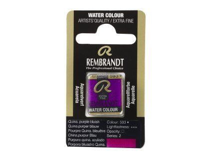 Akvarelová barva v půlpánvičce Rembrandt - 593 Quinacridone Purple Bluish