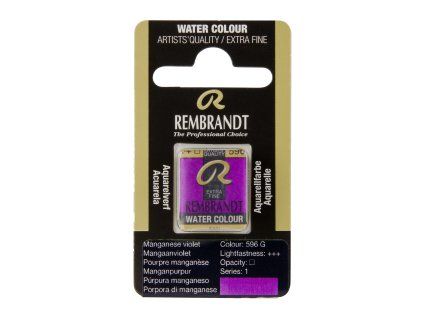 Akvarelová barva v půlpánvičce Rembrandt - 596 Manganese Violet