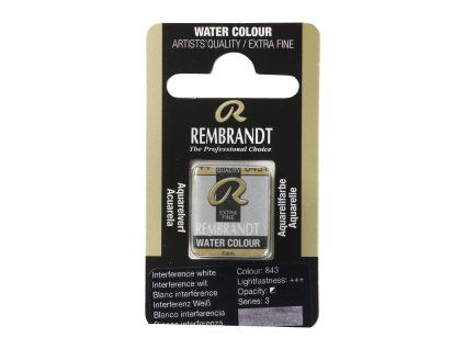 Akvarelová barva v půlpánvičce Rembrandt - 843 Interference White