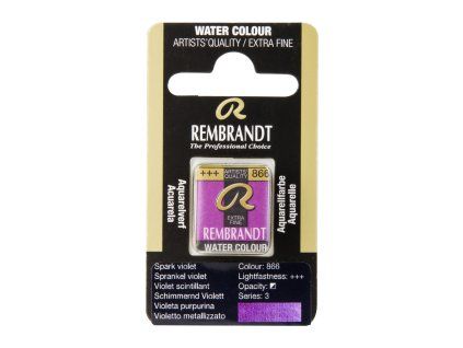 Akvarelová barva v půlpánvičce Rembrandt - 866 Spark Violet