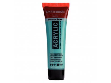 Akrylová barva Amsterdam Standard - 661 Turquoise Green