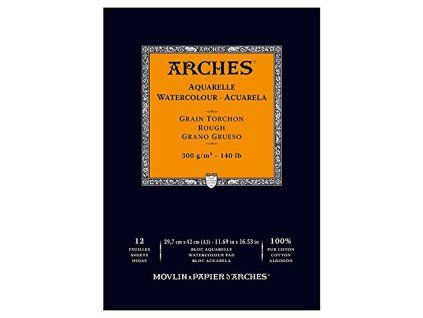 Skicák Arches Aquarelle v lepené vazbě A3, Rough, 300 g/m², 12 listů