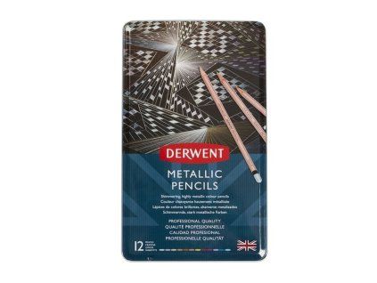Sada pastelek Derwent Metallic 12 ks