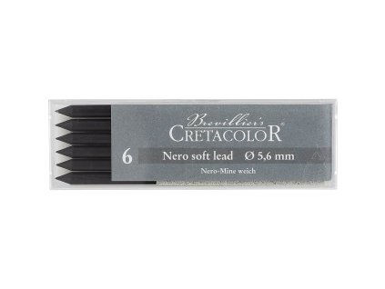 Set černých měkkých uměleckých tuh Nero Cretacolor 6 ks